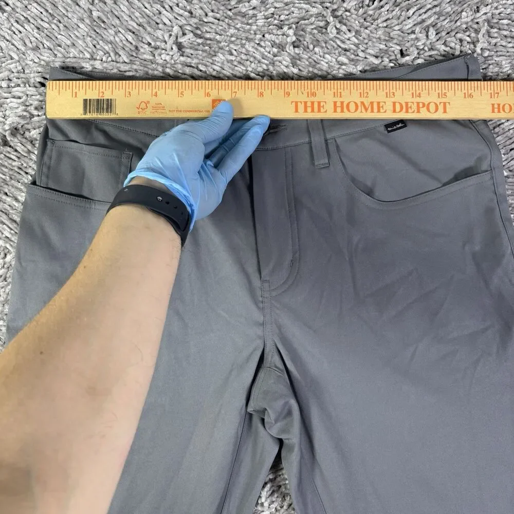 Travis Mathew Open To Close Pants Mens 32 Gray Golf Performance Stretch Business